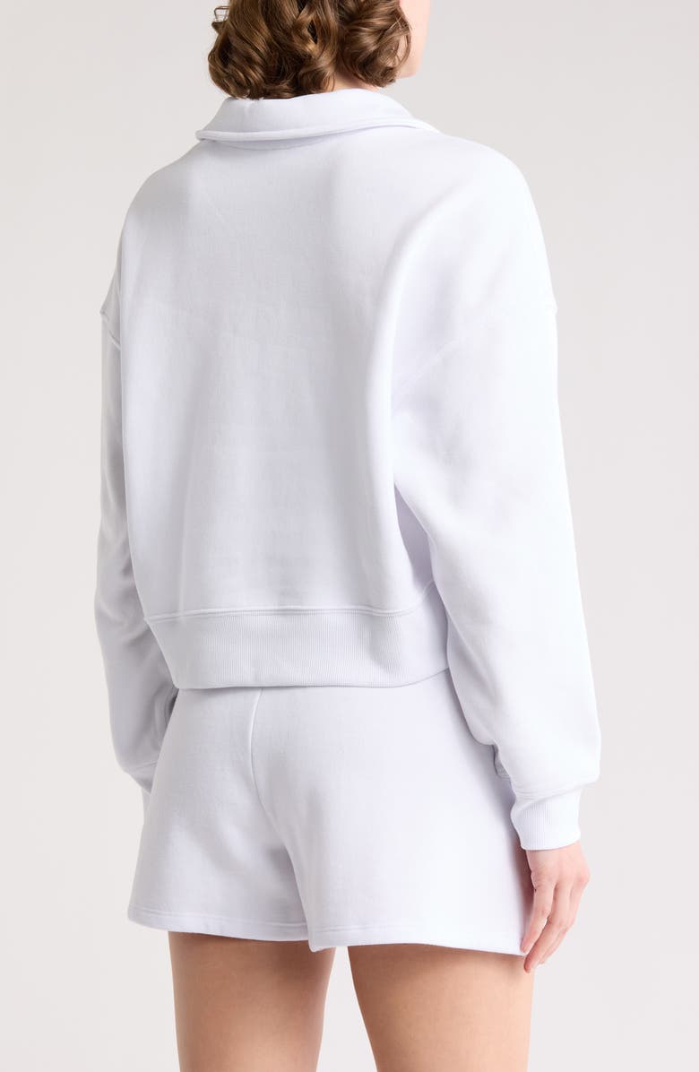 DKNY Embroidered Logo Johnny Collar Sweatshirt, Alternate, color, 