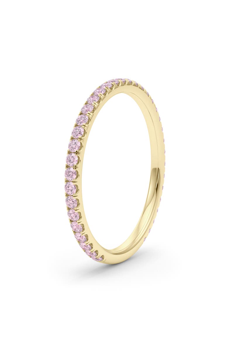 Petite Fancy Pink Lab Created Diamond Eternity Ring, Alternate, color, 18K YELLOW GOLD