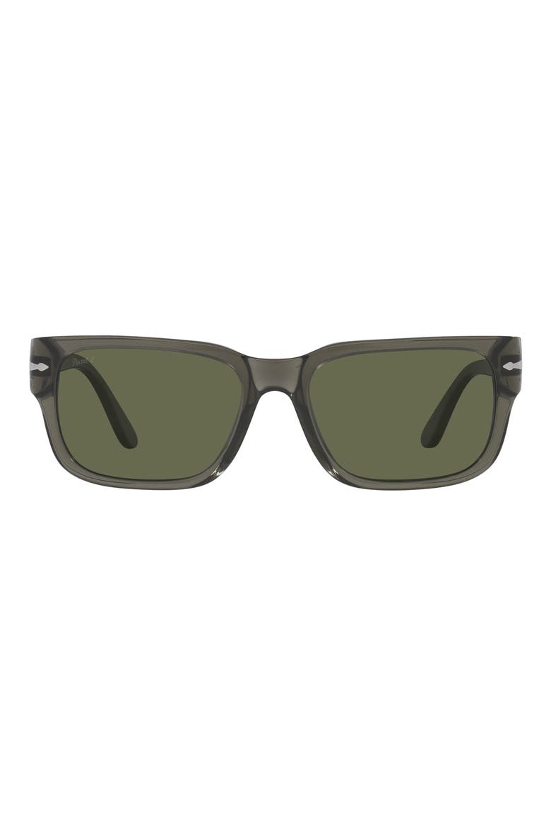 58mm Polarized Rectangular Sunglasses, Main, color, ROSE GOLD TORT
