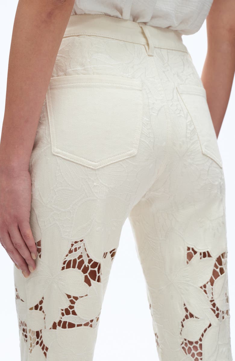 Bayeas Lace Straight Leg Jeans, Alternate, color, 