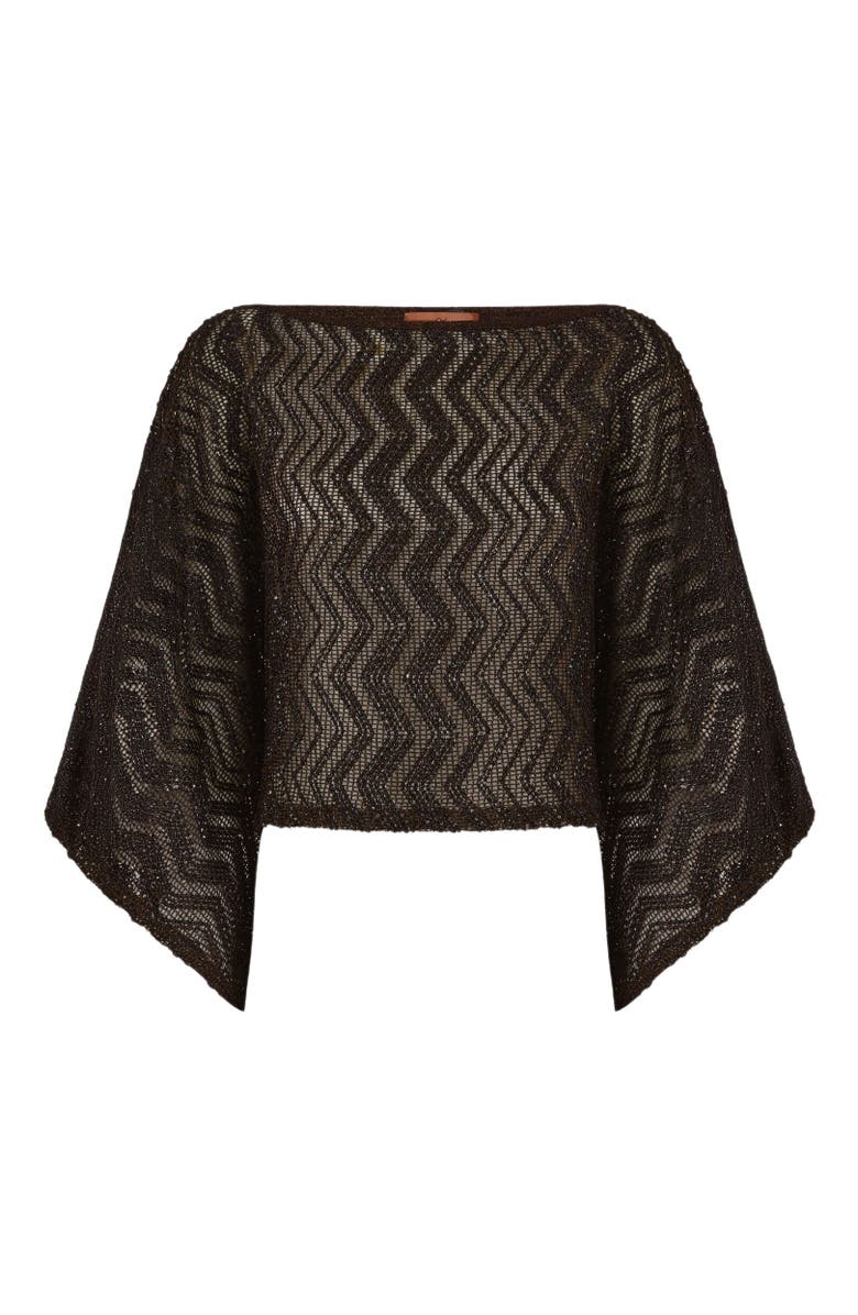 Missoni Zigzag Mesh Top With Sequins And Wide Sleeves, Alternate, color, 