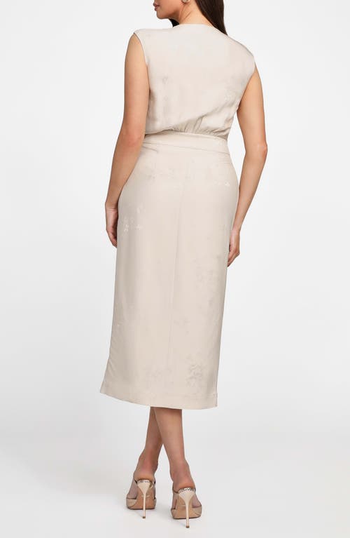 Marciano Whitney Jacquard Wrap Dress In Neutral