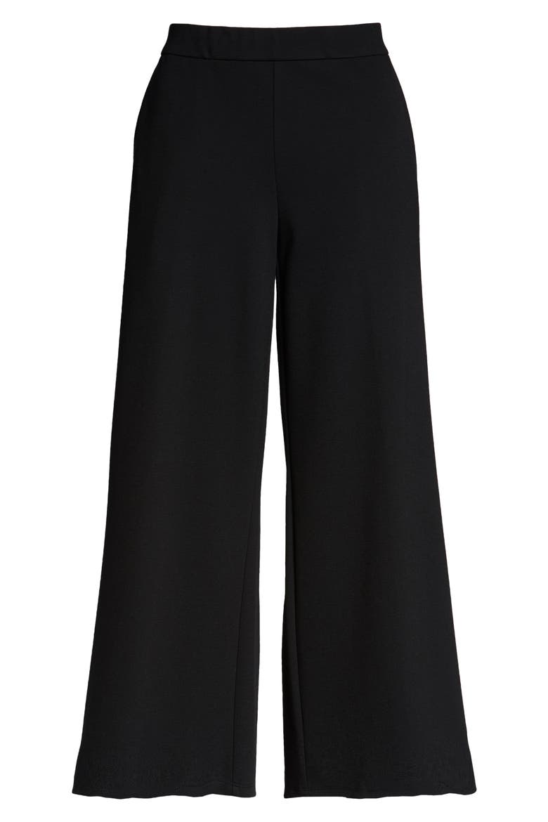 Crop Wide Leg Pants, Alternate, color, BLACK