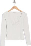Madden Girl Twist Front Long Sleeve Top