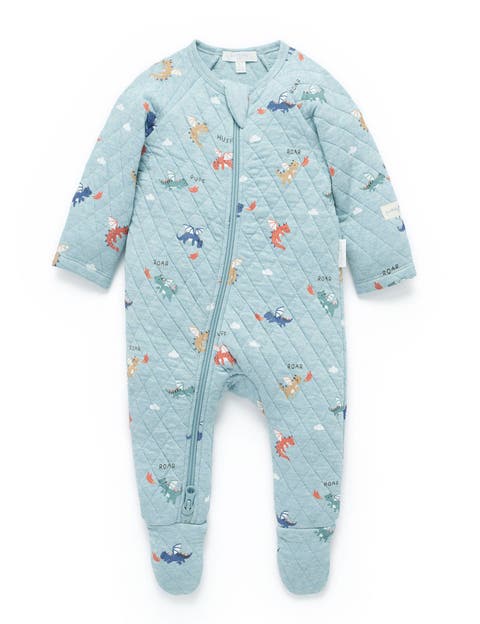 Baby Boy's Quilted Footie