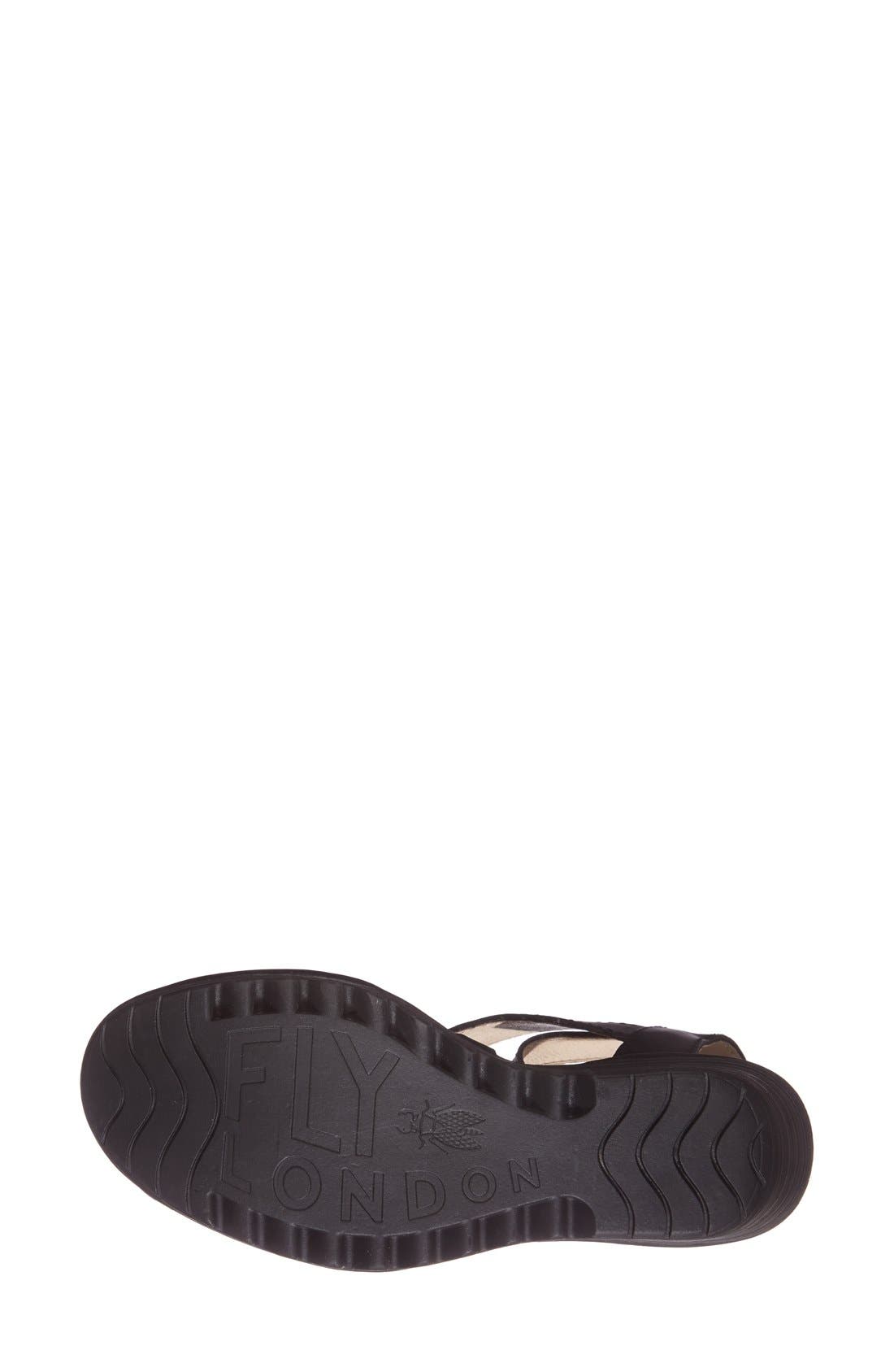 Fly London 'Yesk' Ankle Strap Wedge Sandal, Alternate, color, 