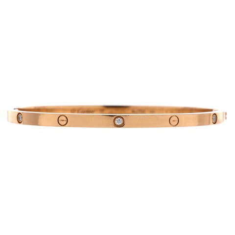 Love 6 Diamond Bracelet 18K Rose Gold and Diamonds Small