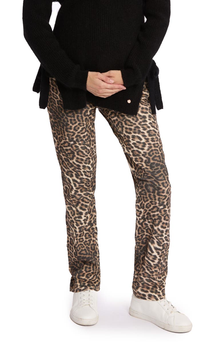 Cache Coeur Leopard Print Maternity Mom Jeans, Main, color, 