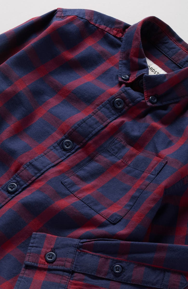 Nordstrom Kids' Plaid Button-Up Shirt, Alternate, color, Navy Peacoat Chill Plaid