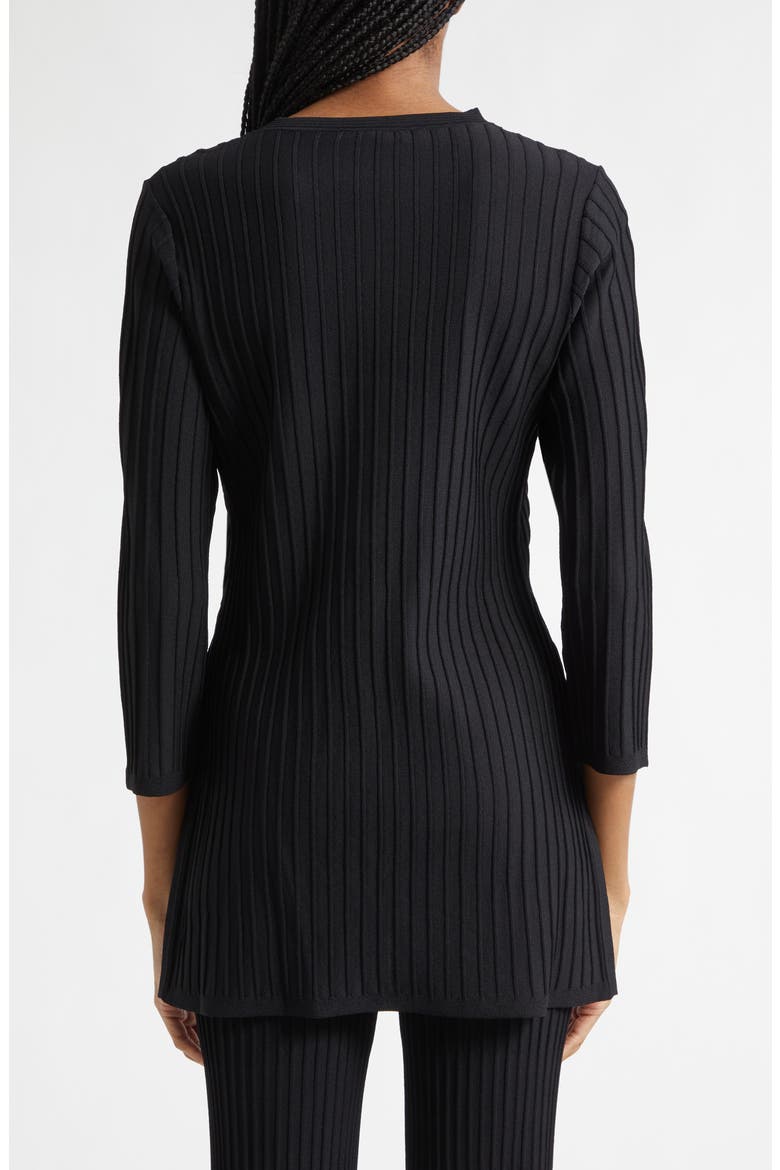 Pure Aderire Rib Tunic Top, Alternate, color, BLACK