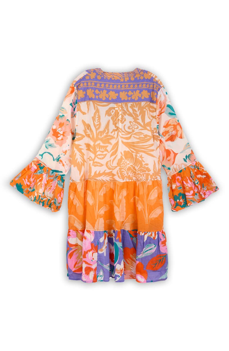 SAACHI Patchwork Cotton Tunic, Alternate, color, Orange