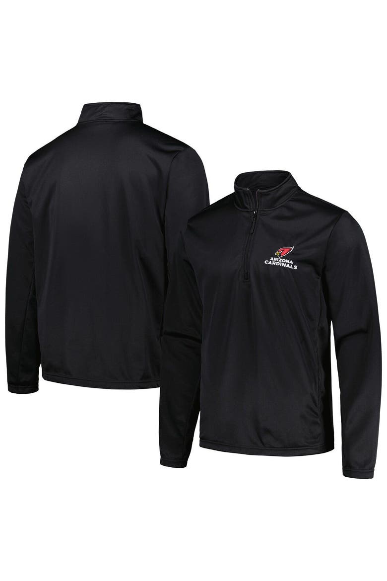 Men's Dunbrooke Black Arizona Cardinals All-Star Tech Quarter-Zip Top, Main, color, Black