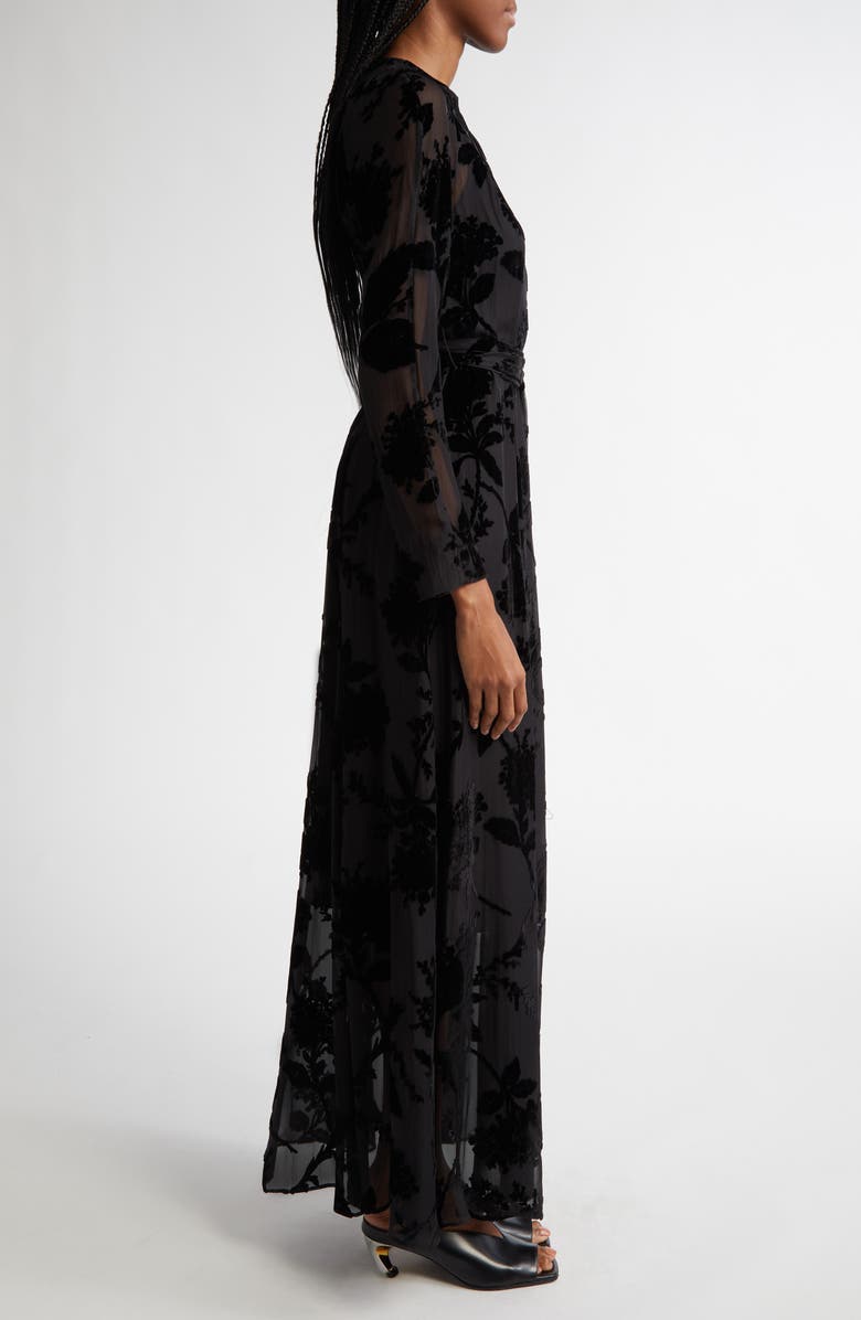 Zimmermann Floral Burnout Long Sleeve Dress, Alternate, color, 