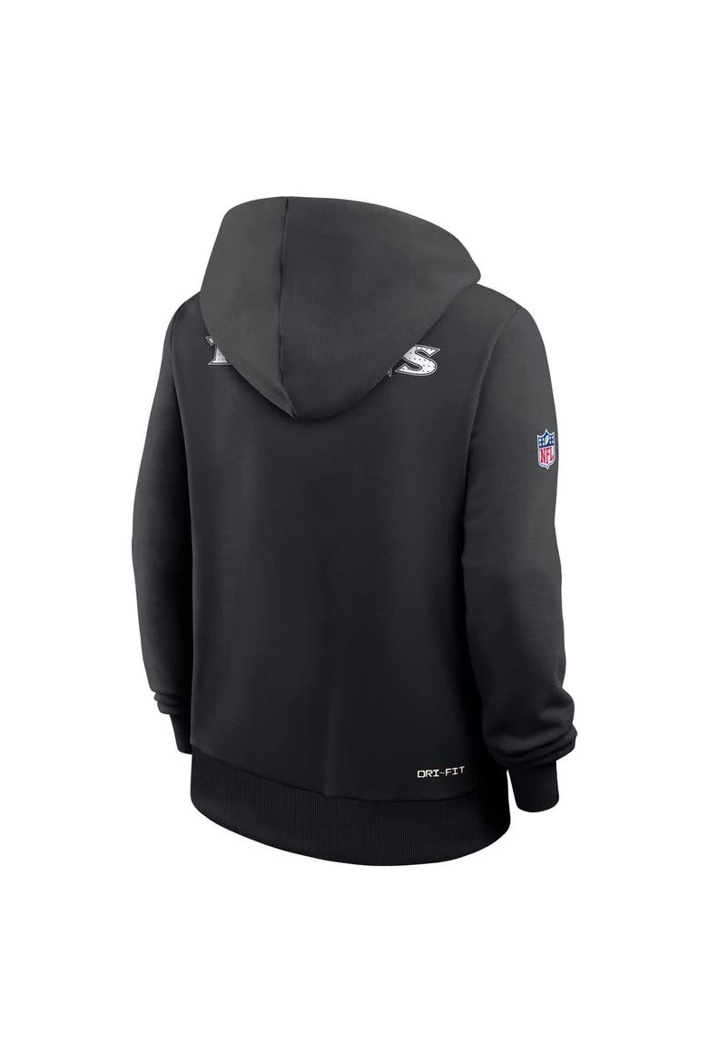 Women's Nike Black Baltimore Ravens Sideline Standard Issue Initial Home Dri-FIT Hoodie, Alternate, color, Black