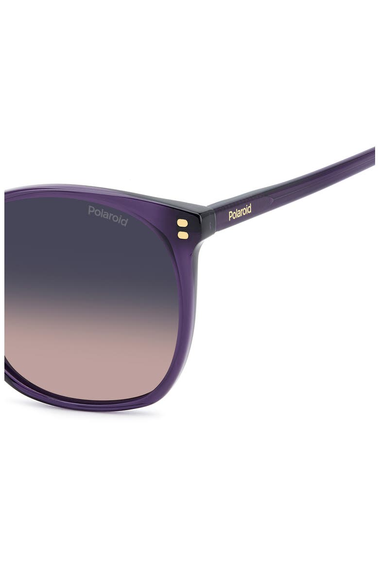 55mm Polarized Gradient Square Sunglasses, Alternate, color, VIOLET/ BLUE SF POLAR
