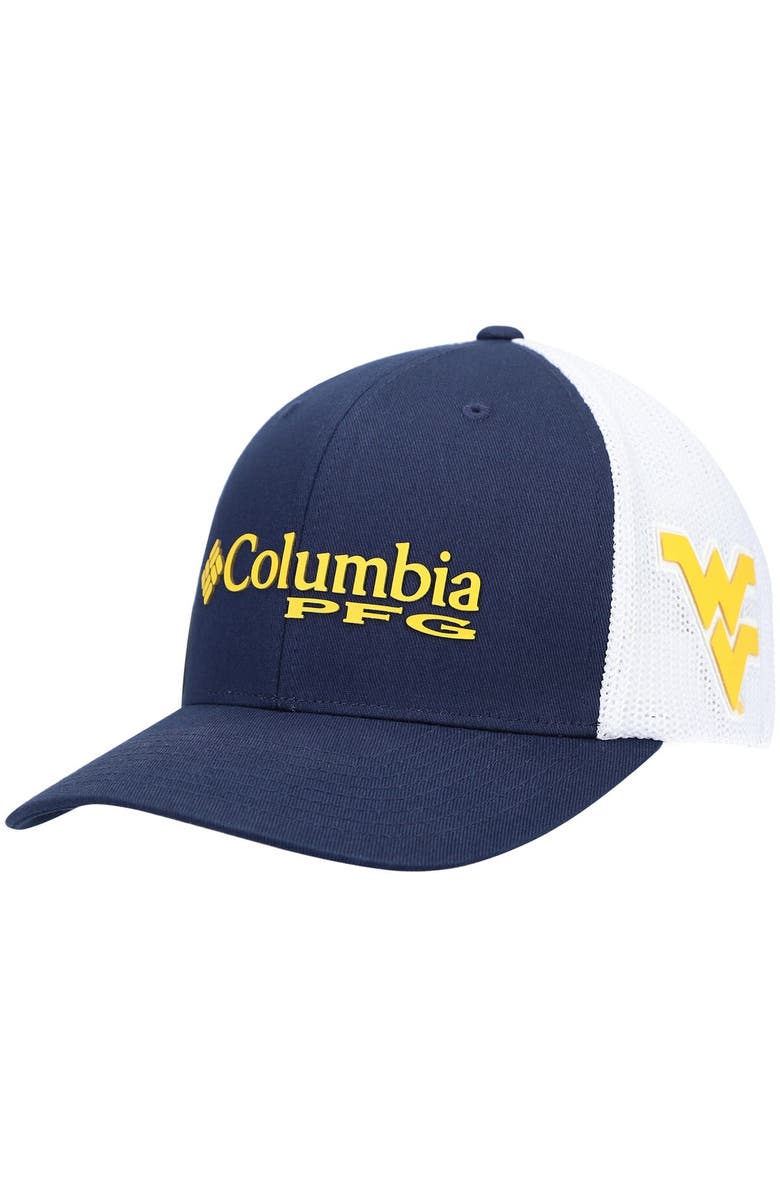 Columbia Men's Columbia Navy West Virginia Mountaineers PFG Snapback Adjustable Hat, Main, color, Navy