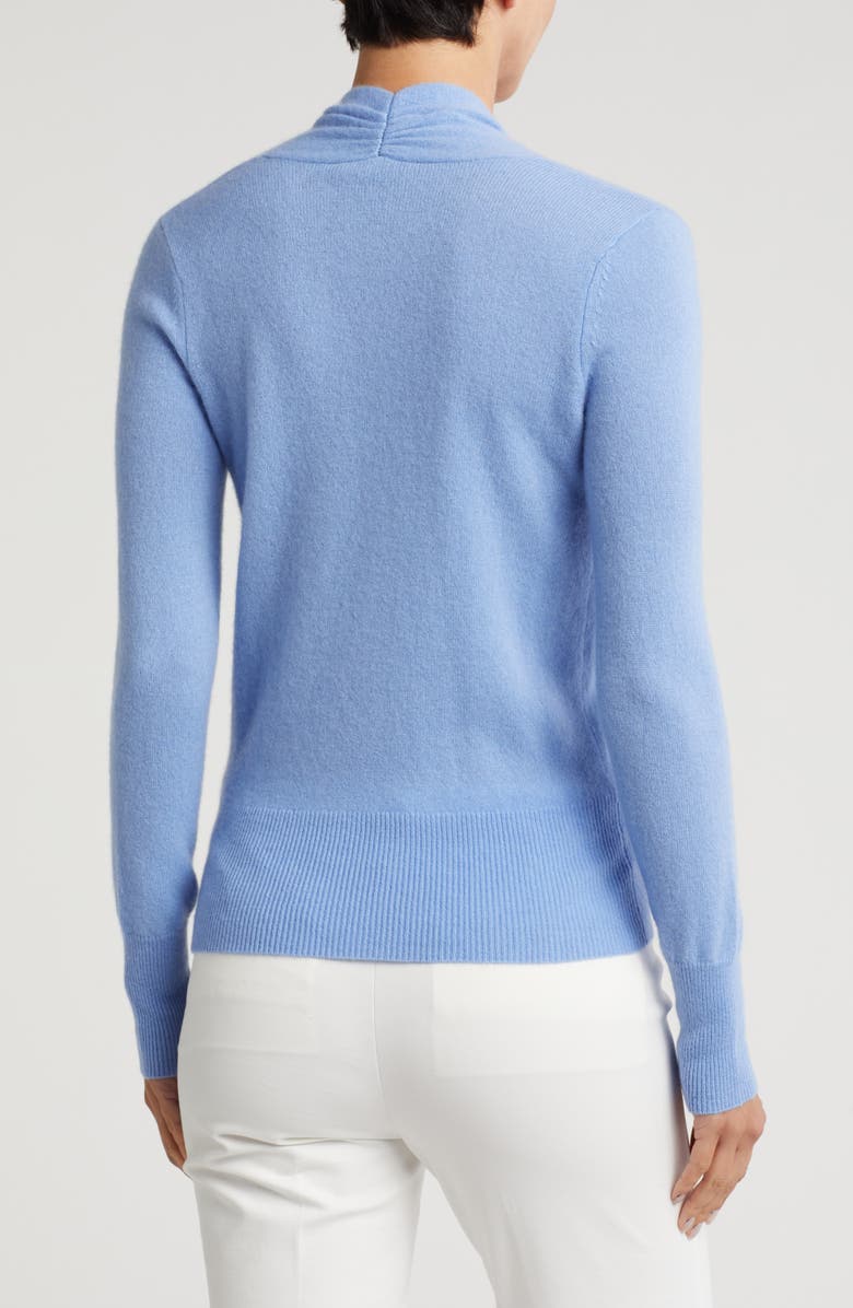 Sofia Cashmere Cashmere Faux Wrap Sweater, Alternate, color, Denim