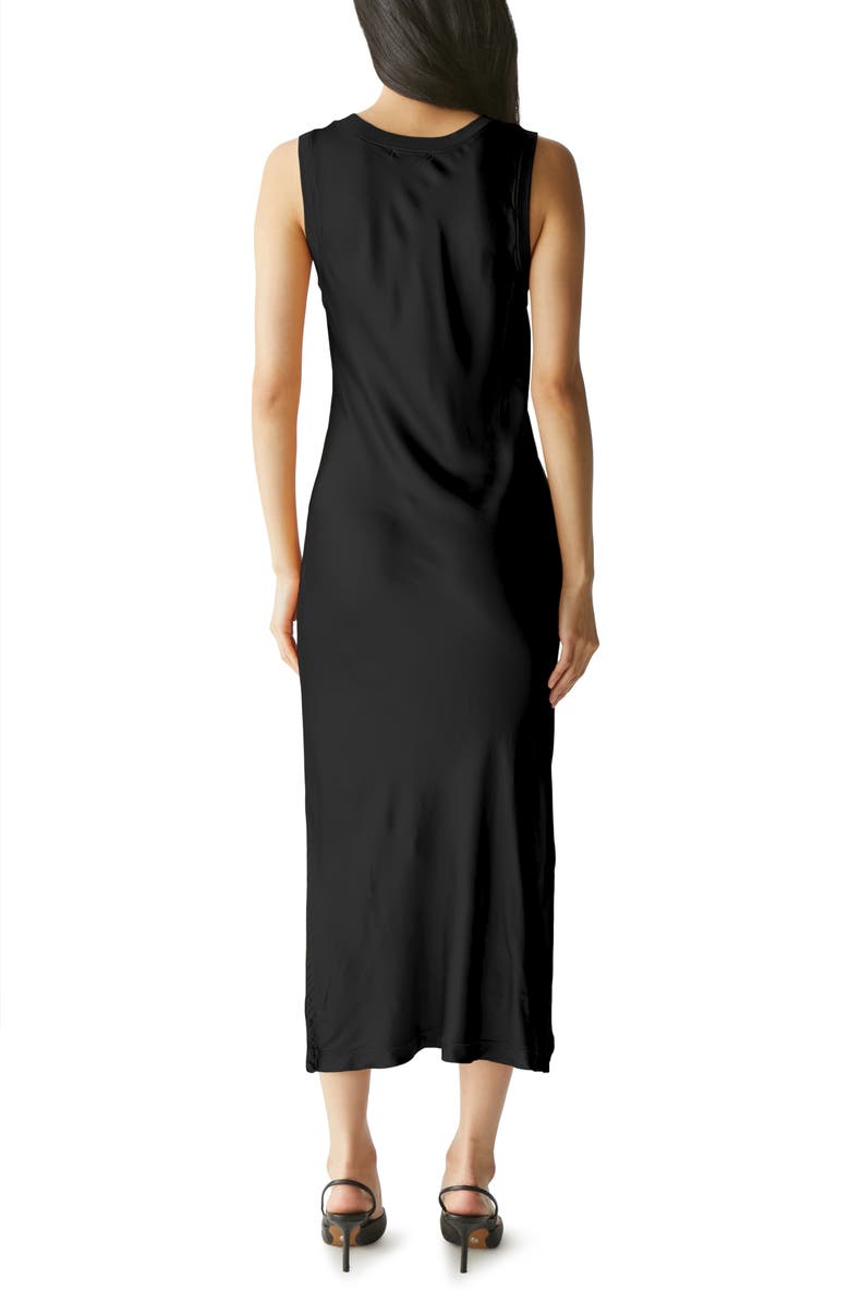Michael Stars Randi Sleeveless V-Neck Midi Dress, Alternate, color, Black