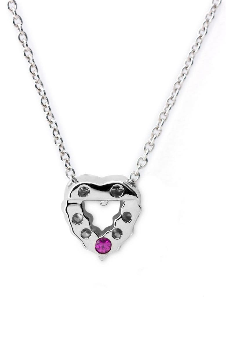 Roberto Coin 'Tiny Treasures' Diamond Heart Pendant Necklace, Alternate, color, White
