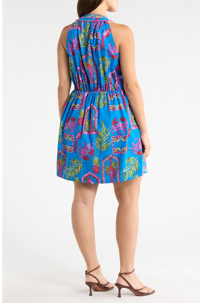 Bally Tropical Print Sleeveless Minidress, Alternate, color, PINK-BLUE-GREEN