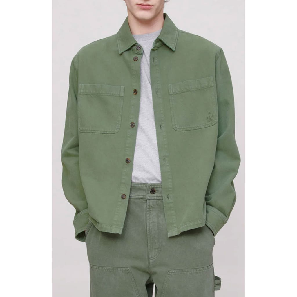 Apc A.p.c. Leon Organic Cotton Jacket In Green