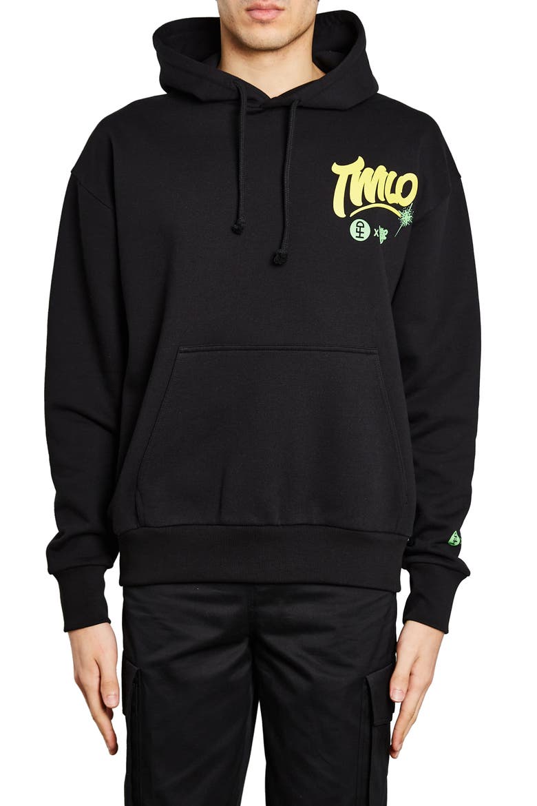 x Peter Paid Gender Inclusive Twilo Cotton Blend Graphic Hoodie, Main, color, BLACK