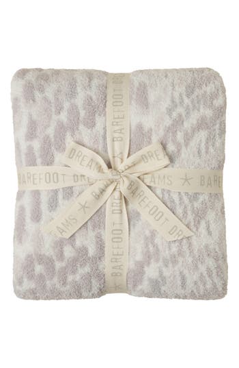 Barefoot Dreams Cozychic Snakeskin Print Throw In Neutral