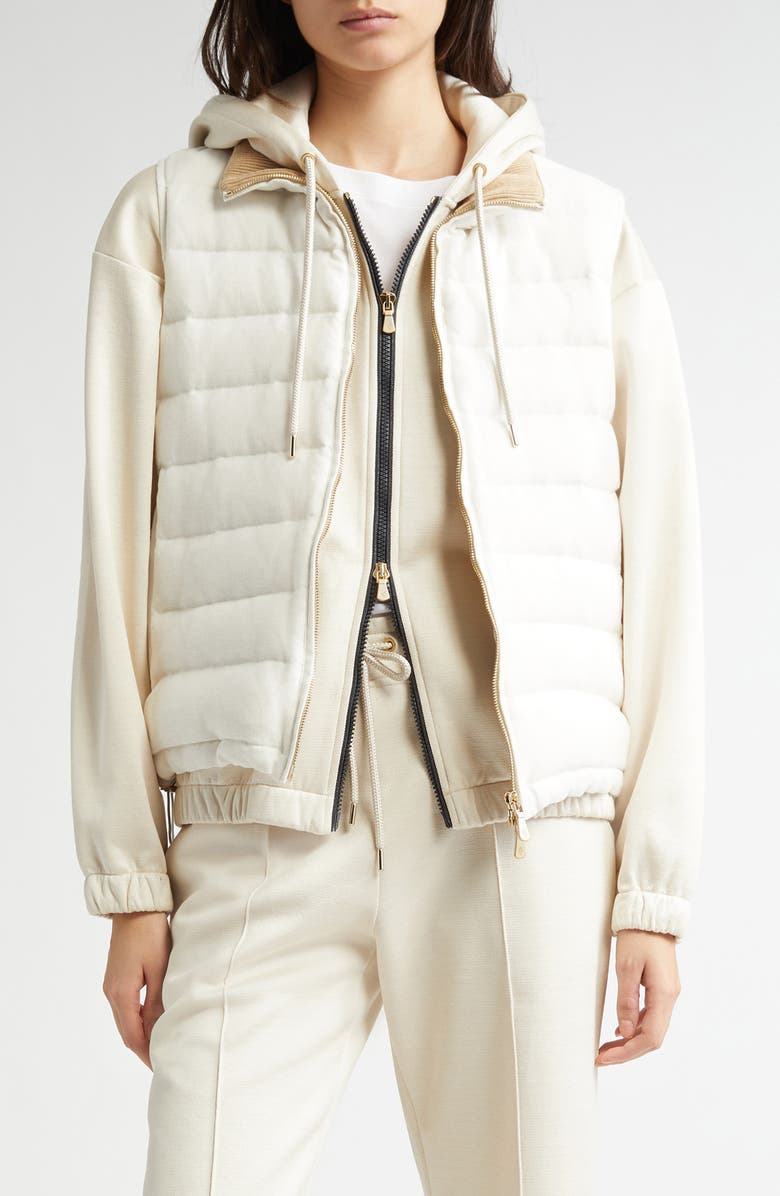 Eleventy Linen Blend Down Puffer Vest, Main, color, 