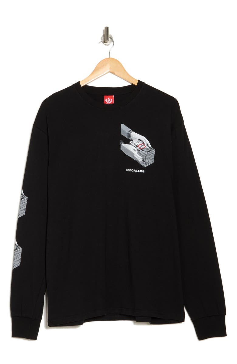 ICECREAM Stack Long Sleeve Cotton Graphic T-Shirt, Alternate, color,