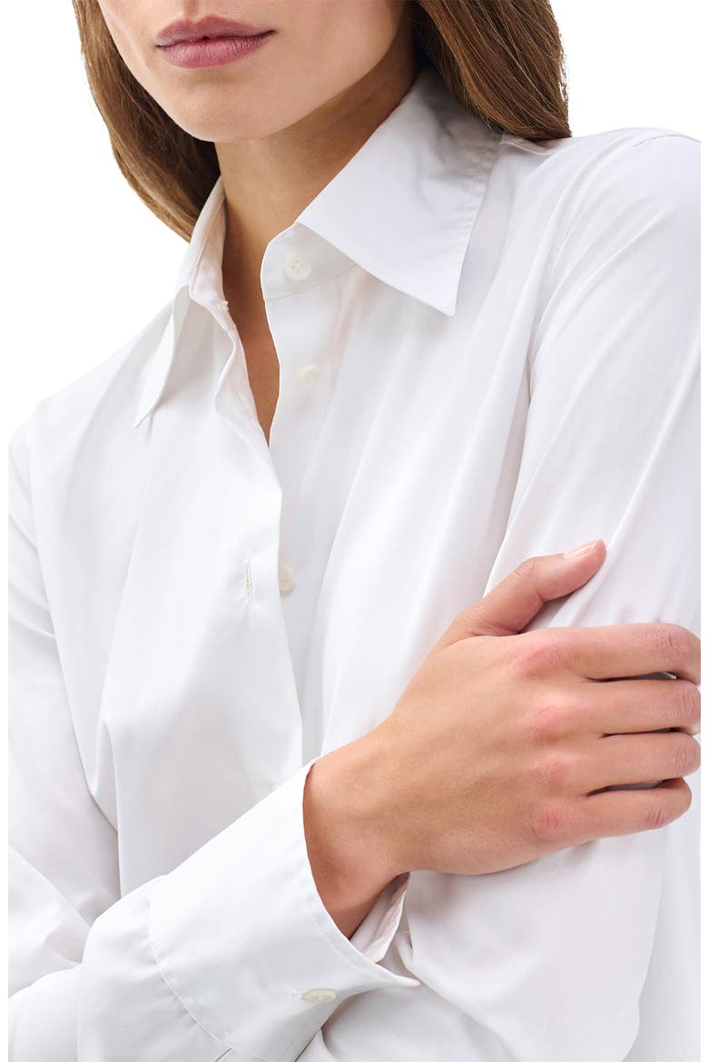 Dayton Cotton Poplin Button-Up Shirt, Alternate, color, WHITE