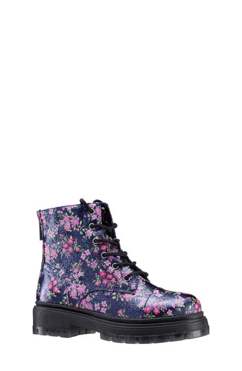 Treasure & Bond Holland Combat Boot offers Blue Floral Big kid size 5