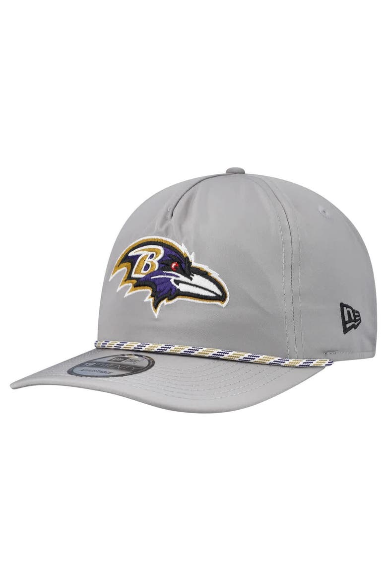 Men's New Era Gray Baltimore Ravens Rope 19TWENTY Hat, Main, color, Gray