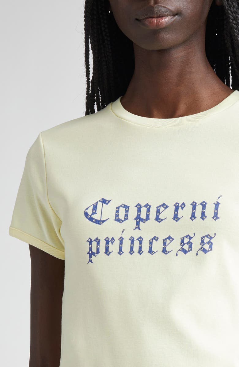 Coperni x Disney Princess Rhinestone Graphic T-Shirt, Alternate, color, Yellow