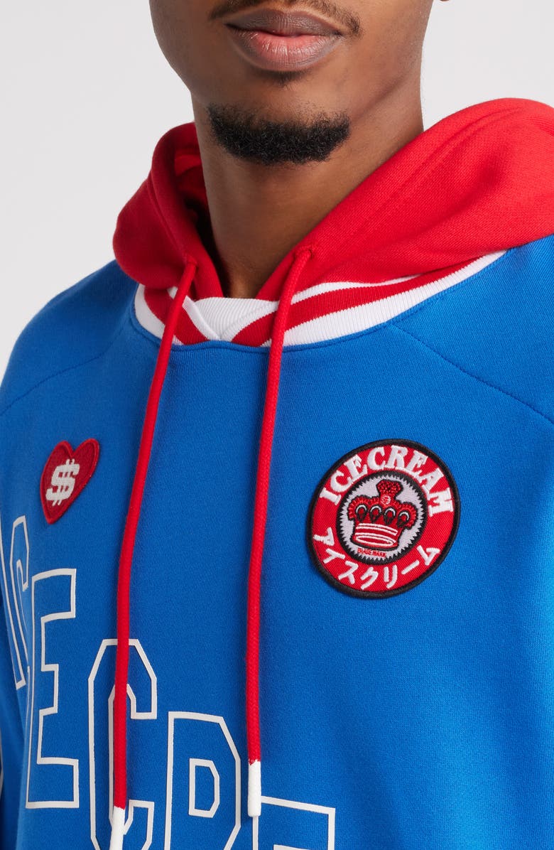 ICECREAM Wayne Colorblock Cotton Graphic Hoodie, Alternate, color, 