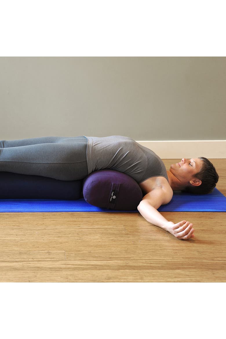 Standard Yoga Bolster, Alternate, color, Plum