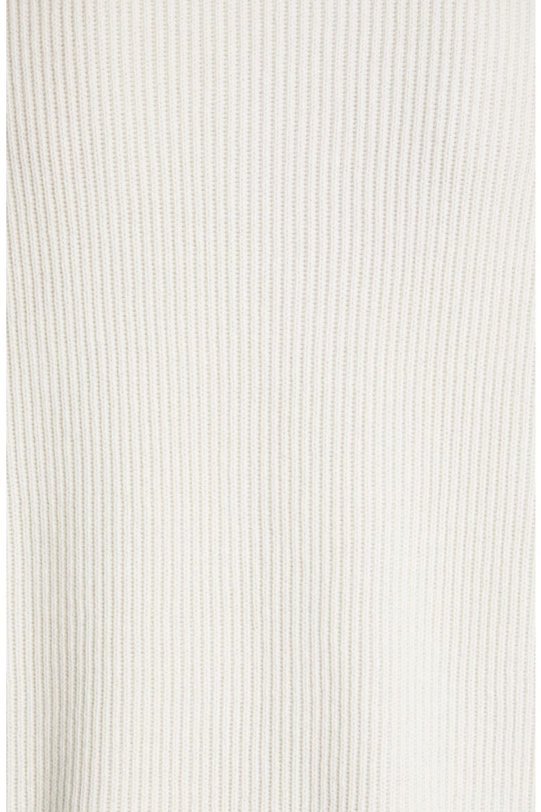 Rib Quarter Zip Cashmere Pullover, Alternate, color, WHITE