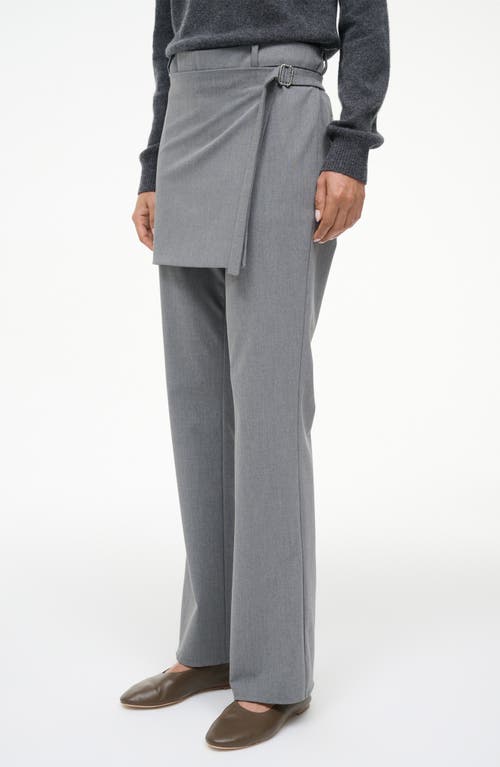 Staud Hannah Panel Detail Pants In Gray