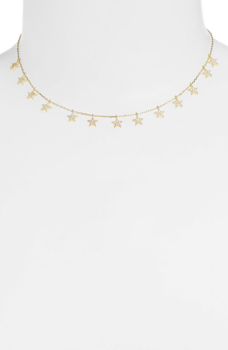 BY ADINA EDEN Adina’s Jewels Pavé Star Station Choker Necklace, Alternate, color, 