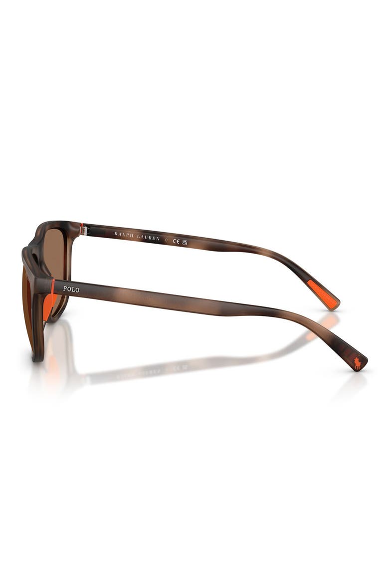 57mm Pillow Sunglasses, Alternate, color, MATTE DARK HAVANA / DARK BROWN