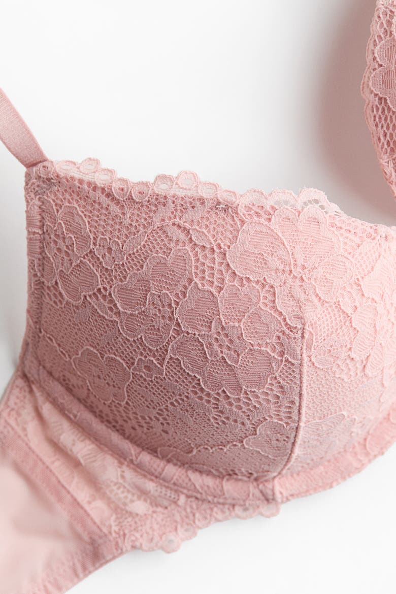 Lace Super Push-up Bra, Alternate, color, pink