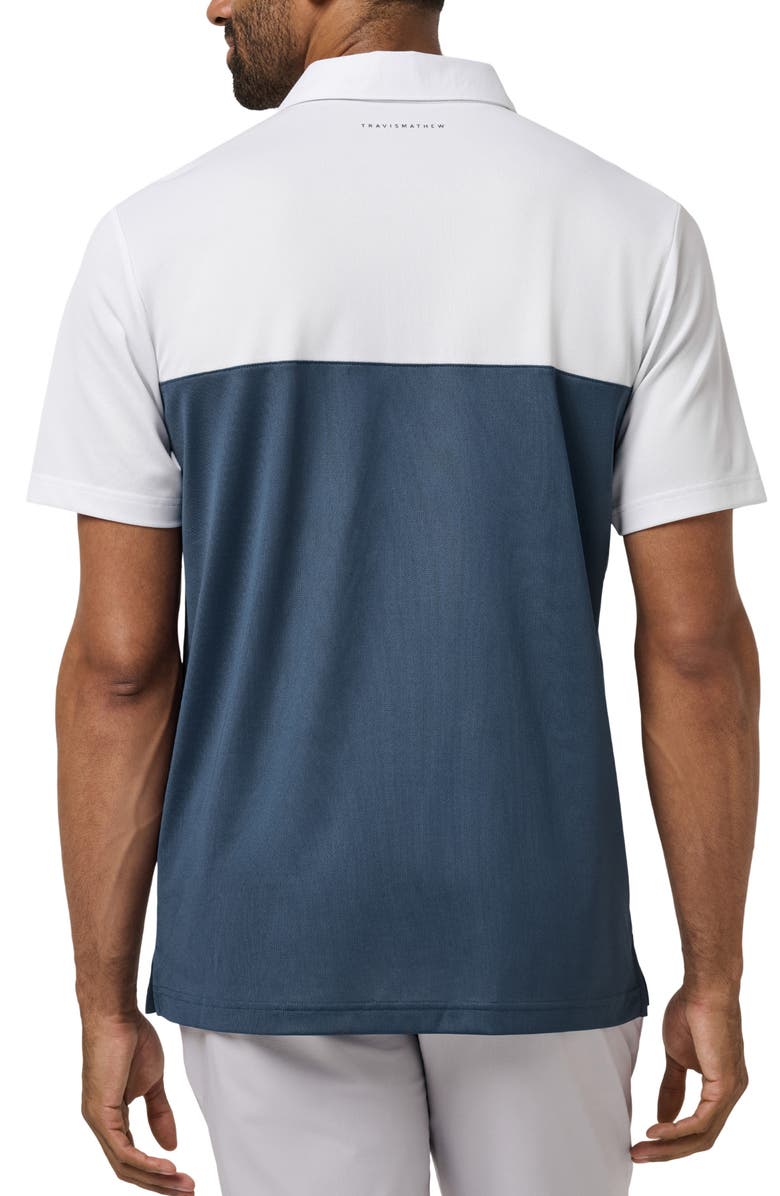 TravisMathew Good Good Colorblock Polo, Alternate, color, White