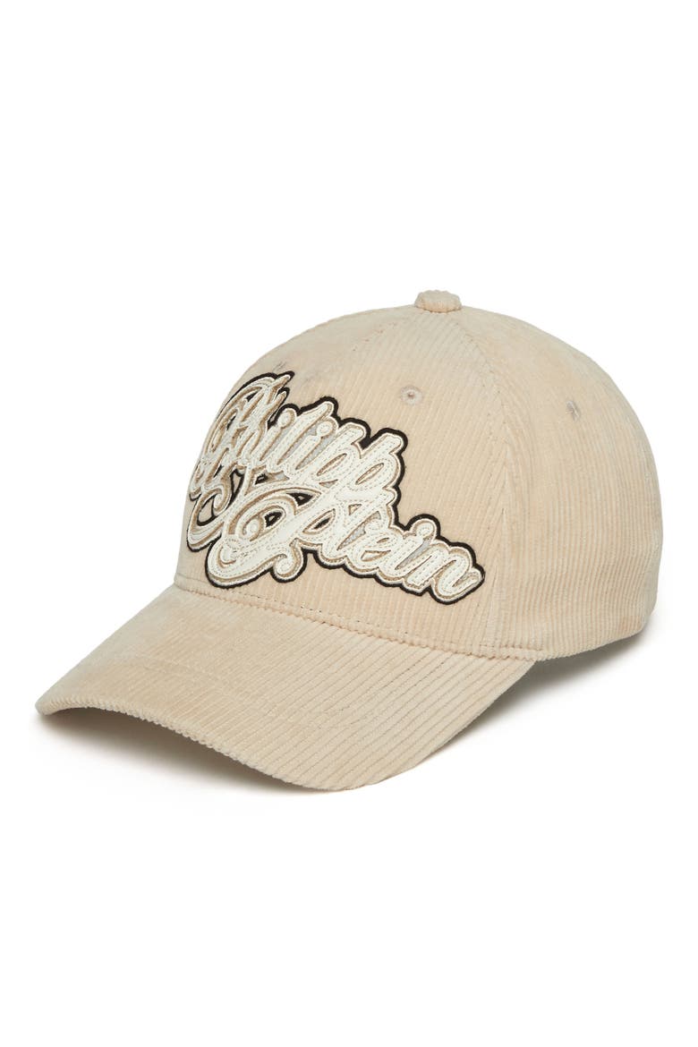 Corduroy Cap Signature Unisex, Main, color, beige