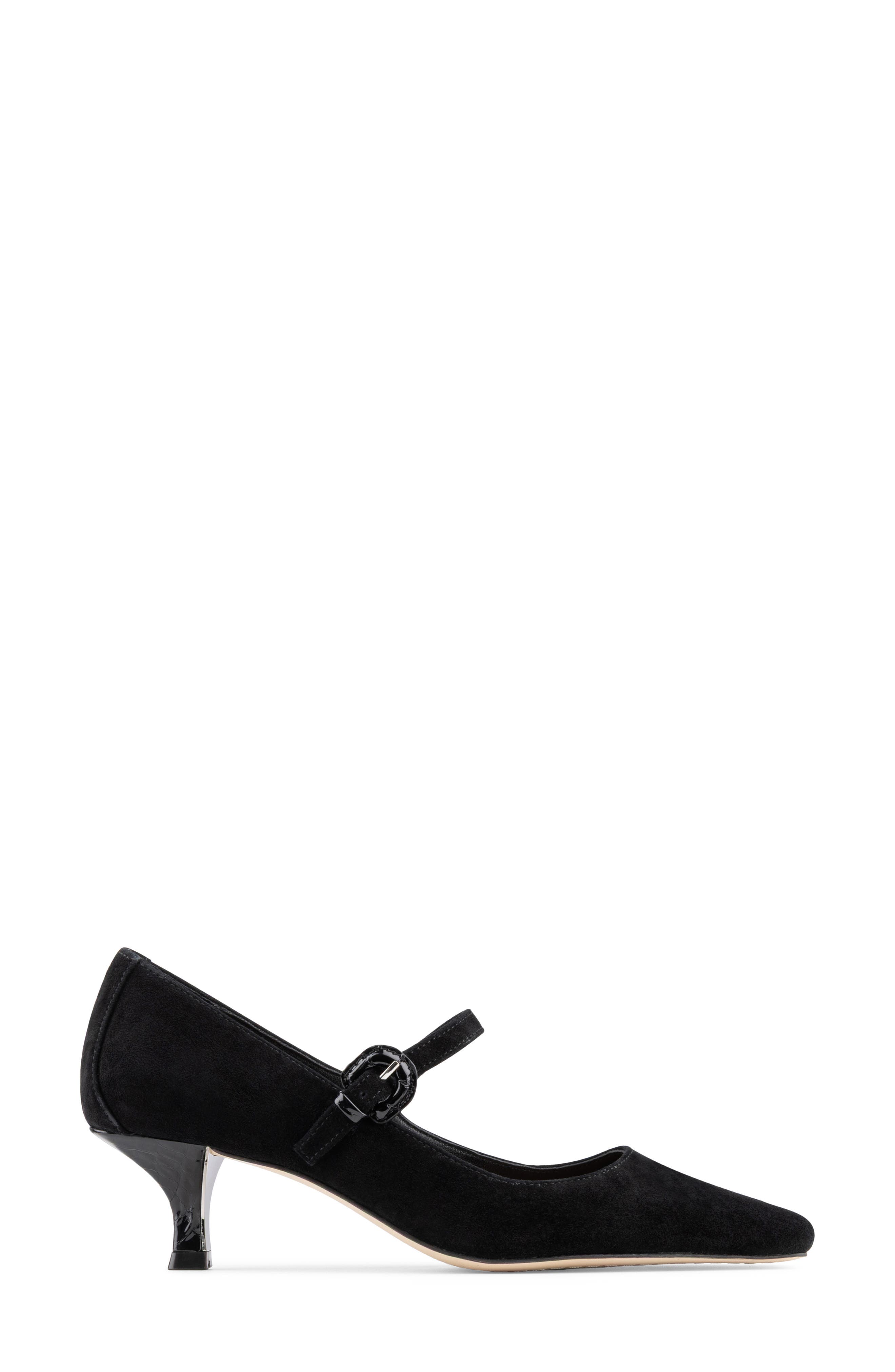 Kalani Mary Jane Leather Pump, Alternate, color, BLACK