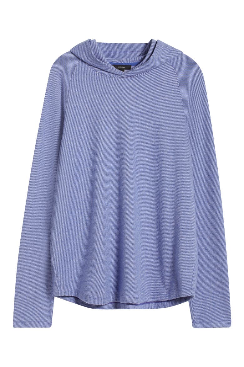 Broken Twill Hoodie, Alternate, color, PARLOR BLUE/ OFF WHITE