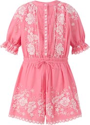 Marlo Kids Selena Cotton Embroidered Romper