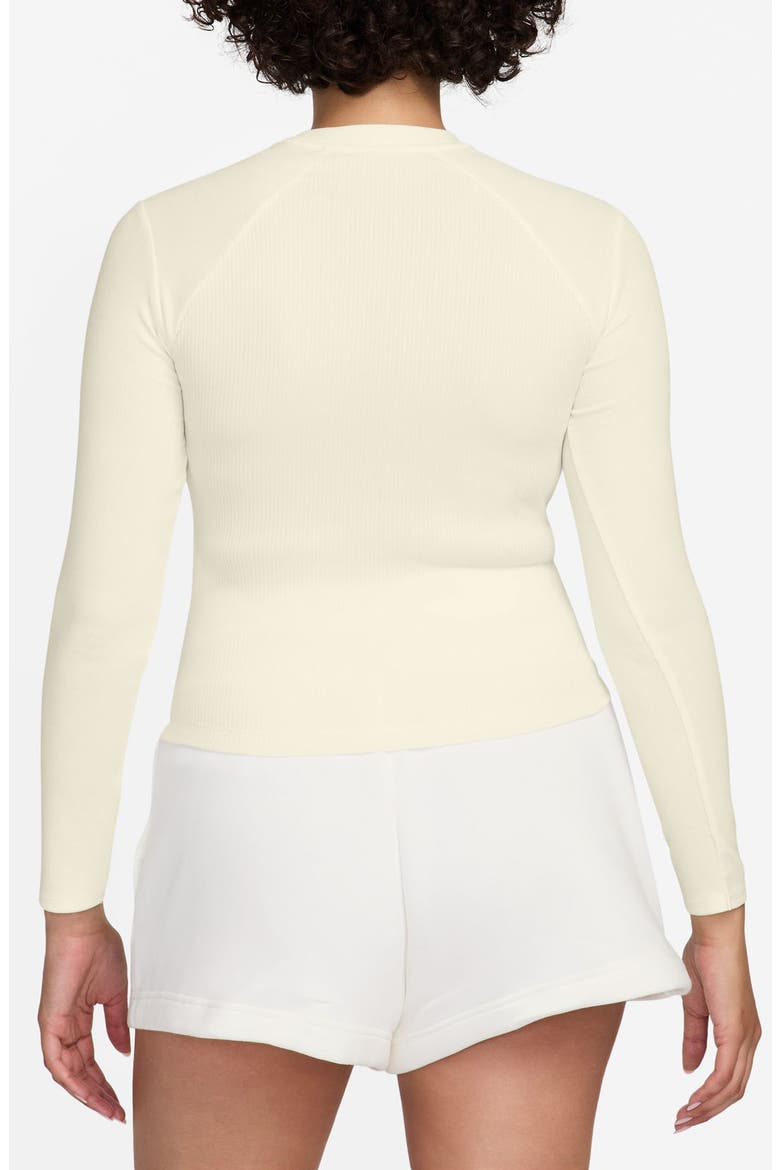 Chill Raglan Sleeve Rib & Jersey Top, Alternate, color, SAIL/ BLACK