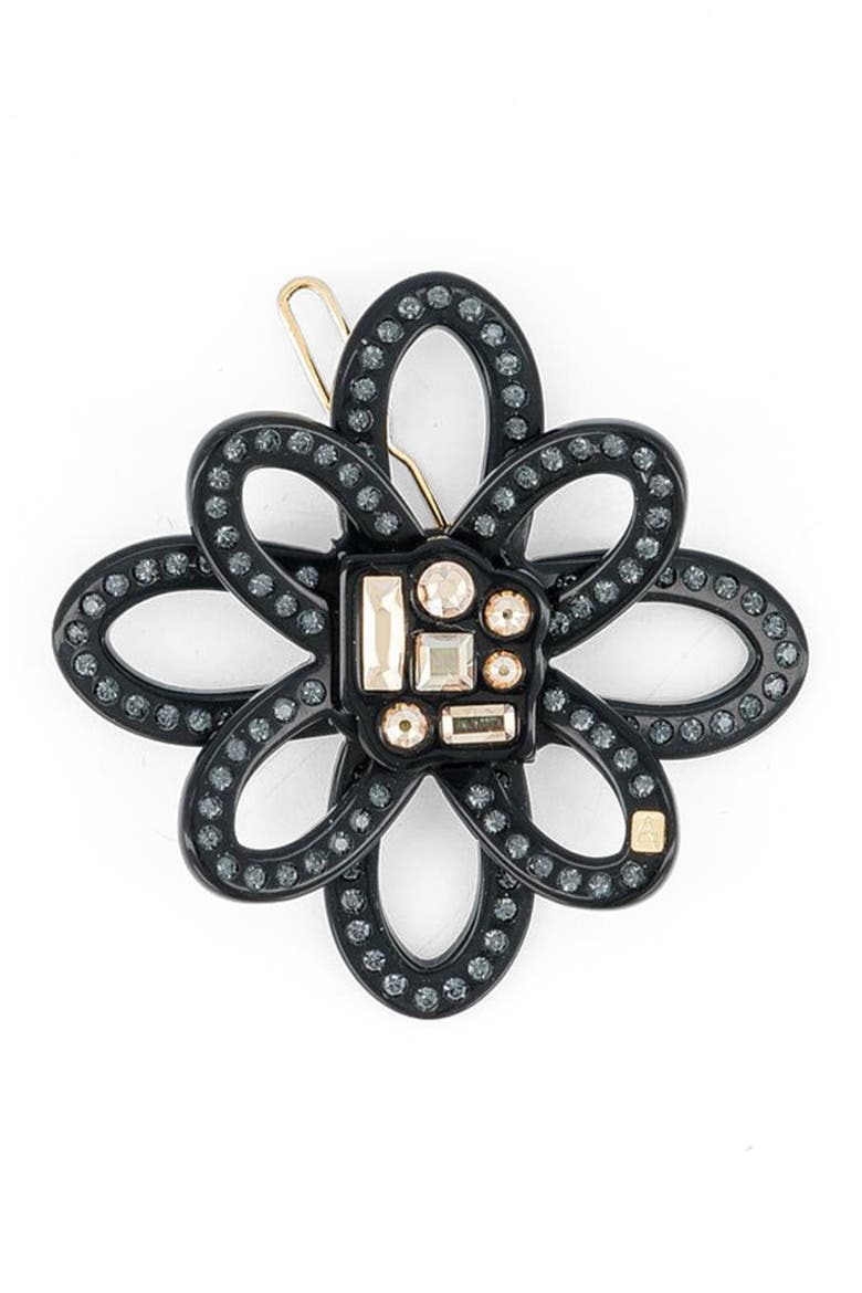 Tango Strass Side Barette, Main, color, Black