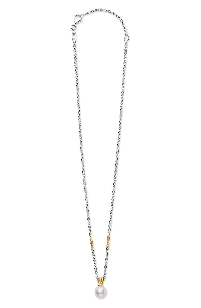 LAGOS Luna Freshwater Pearl Pendant Necklace, Alternate, color, Luna Pearl