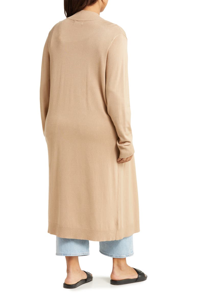 BY DESIGN Tribeca Longline Cardigan, Alternate, color, Camel