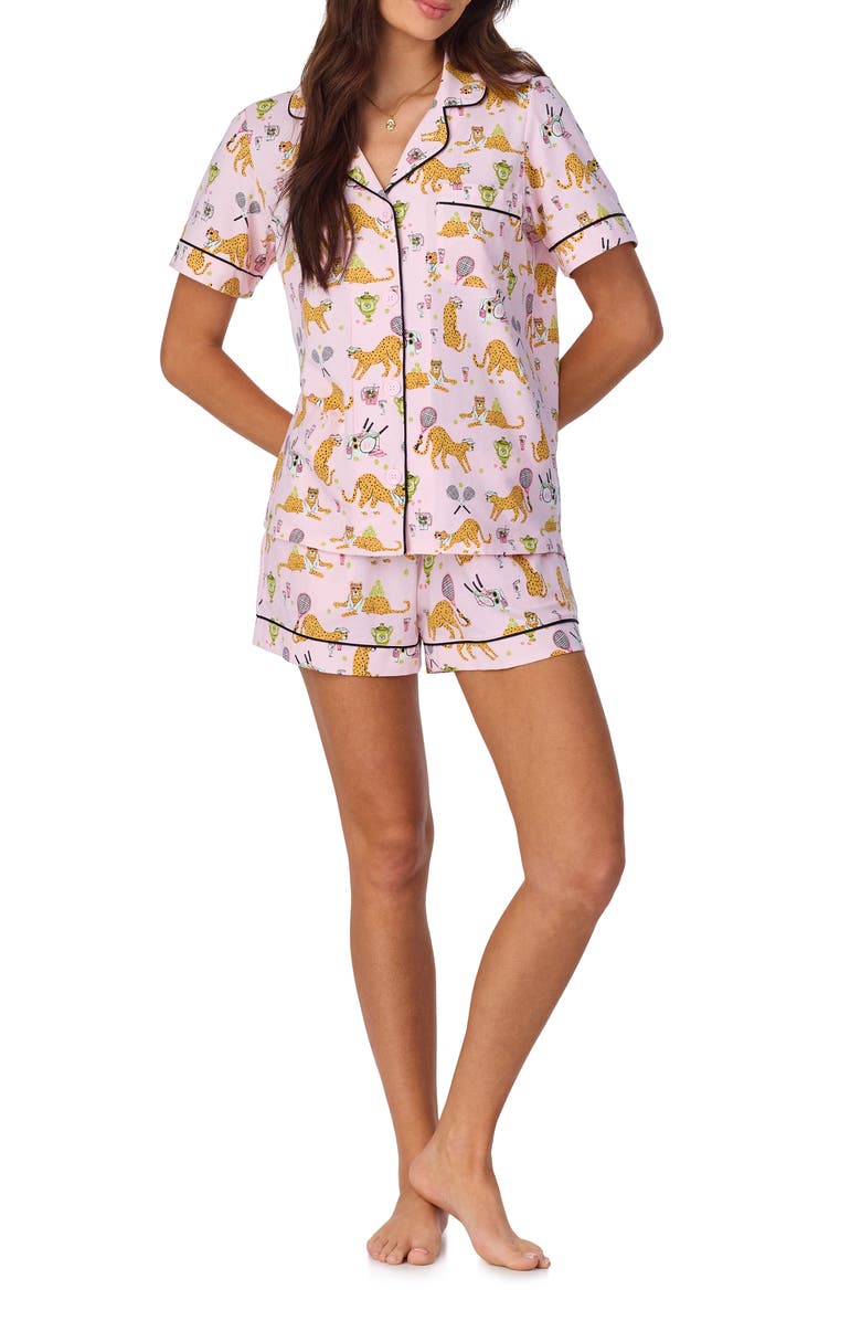 BedHead Pajamas Print Stretch Organic Cotton Jersey Short Pajamas, Alternate, color, 